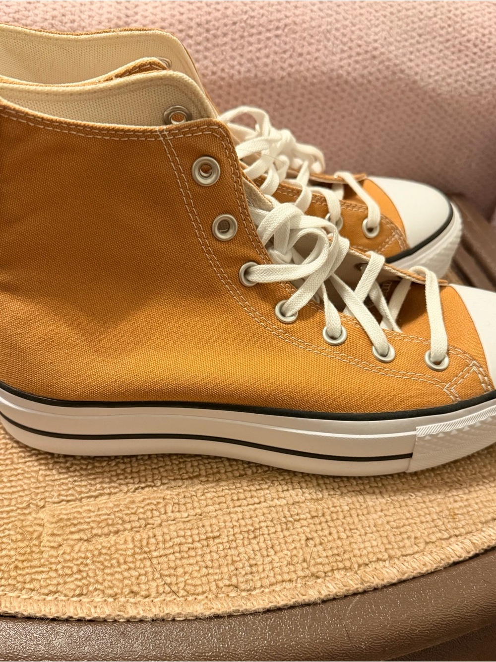 Converse Platform High-Top Sneakers in the color Chestnut